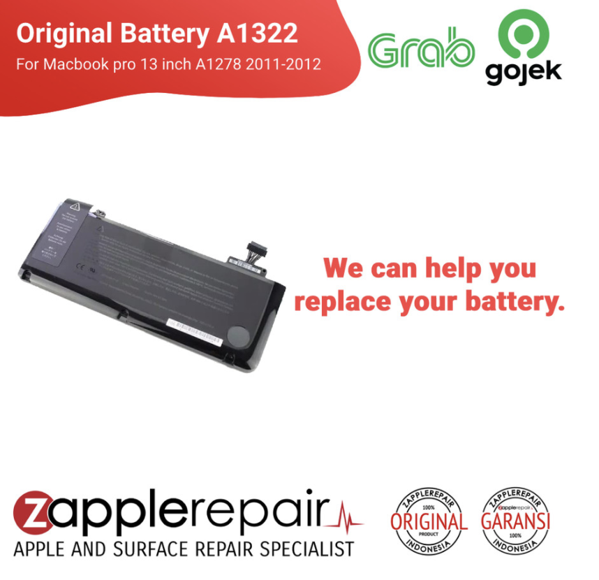 Battery A1322 For Macbook Pro 13 inch A1278 Early Mid Late 2011-2012 year